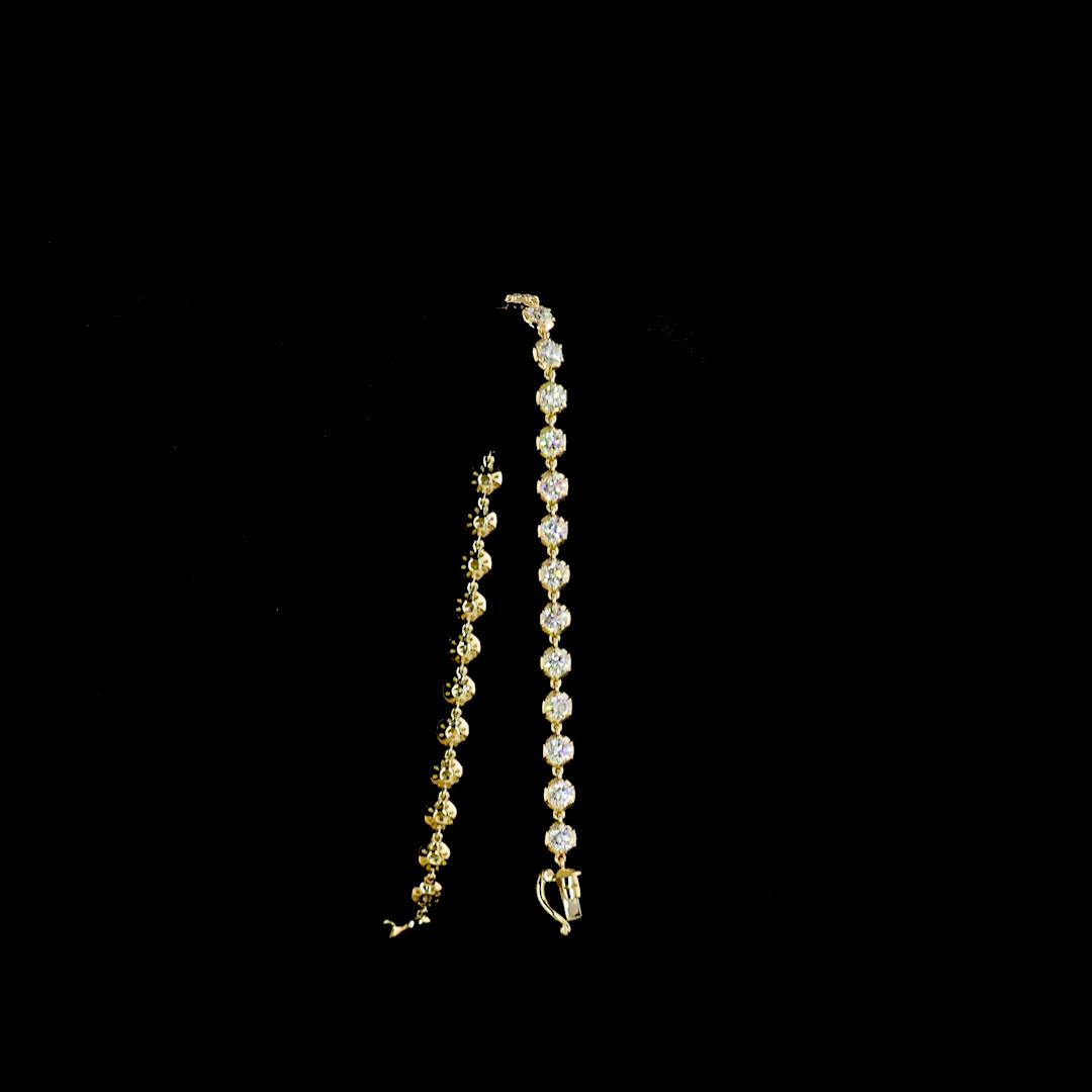 4.41 CTTW Round Lab Diamond Tennis Bracelet (H Color and SI Clarity)