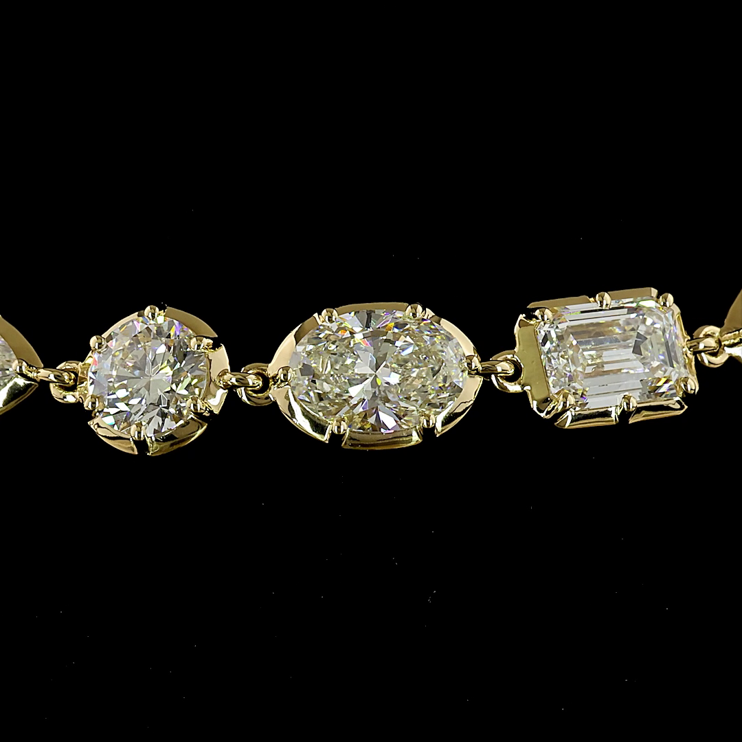 10.14 CTTW MIX Natural Diamond Station Bracelet 7" (H Color and SI Clarity)