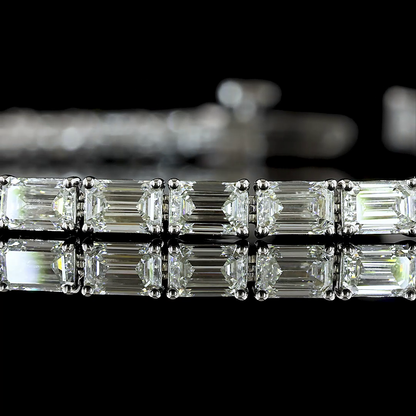 6.82 CTTW Emerald Lab Diamond Tennis Bracelet (E Color and VS1 Clarity)