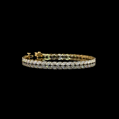 4.96 CTTW Marquise Lab Diamond Tennis Bracelet (E Color and VS1 Clarity)