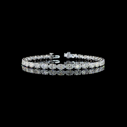 10.27 CTTW Oval Lab Grown Diamond Tennis Bracelet 7" (E Color and VS1 Clarity)