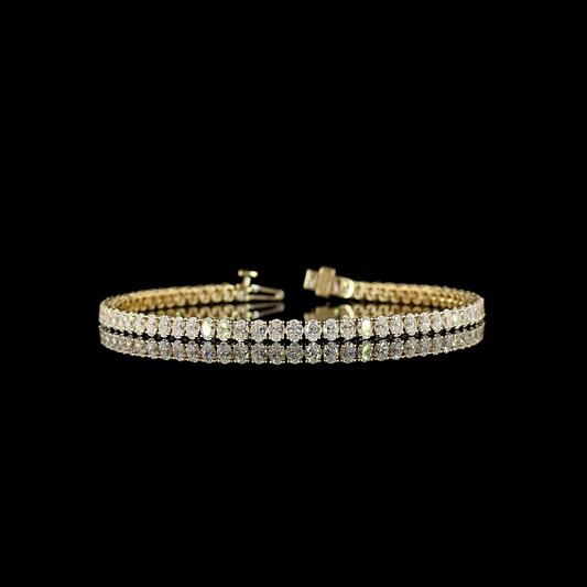 4.93 CTTW Oval Lab Diamond Tennis Bracelet (E Color and VS1 Clarity)