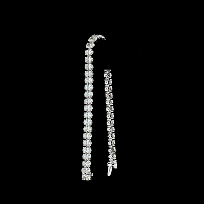 16.05 CTTW Oval Lab Diamond Tennis Bracelet (E Color and VS1 Clarity)