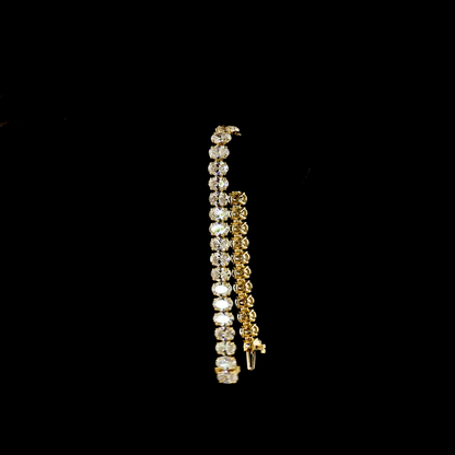 18.89 CTTW Oval Lab Grown Diamond Tennis Bracelet 6.5" (E Color and VS1 Clarity)