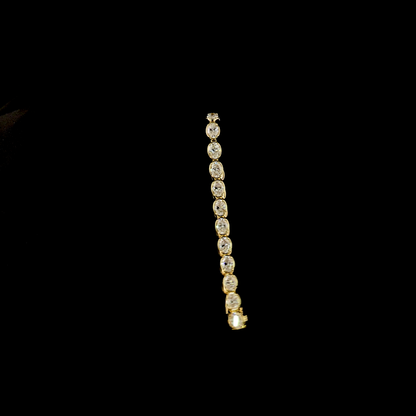 12.24 CTTW Oval Lab Diamond Tennis Bracelet (E Color and VS1 Clarity)