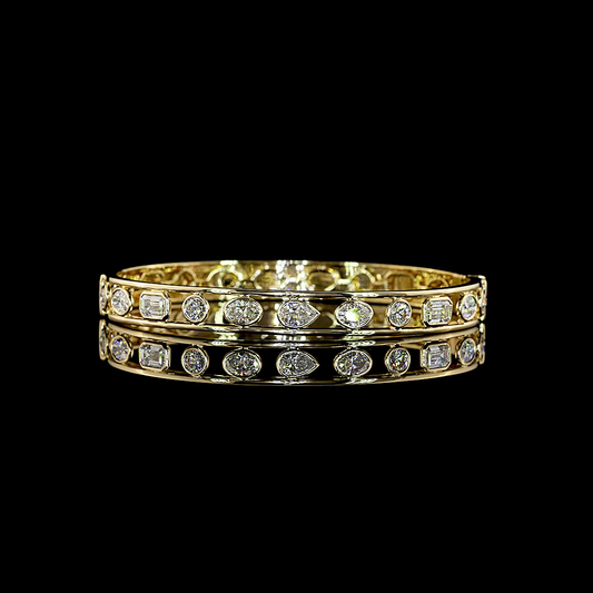 2.66 CTTW MIX Lab Grown Diamond Bangles Bracelet (E Color and VS1 Clarity)