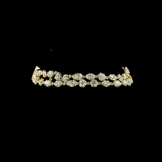 8.39 CTTW MIX Lab Grown Diamond Station Bracelet 7" (E Color and VS1 Clarity)