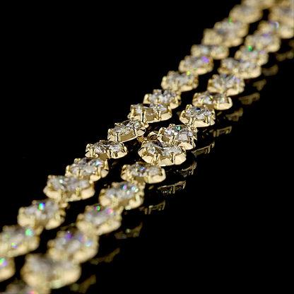 8.39 CTTW MIX Lab Grown Diamond Station Bracelet 7" (E Color and VS1 Clarity)