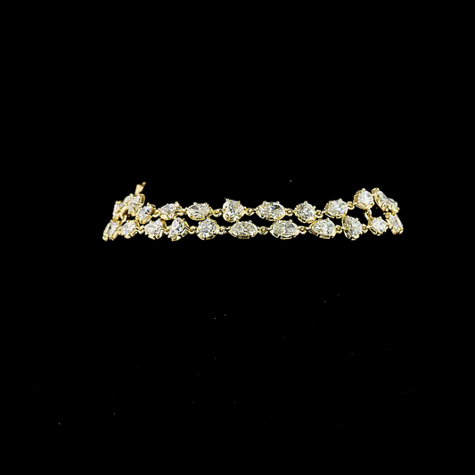 8.47 CTTW MIX Lab Grown Diamond Station Bracelet 7" (E Color and VS1 Clarity)