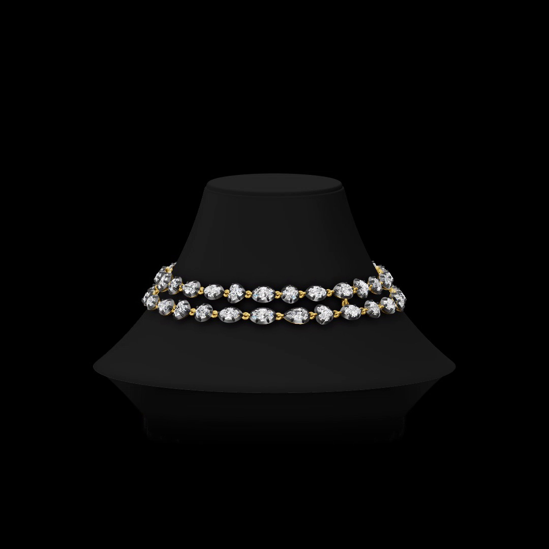 8.44 CTTW MIX Lab Grown Diamond Station Bracelet 7" (E Color and VS1 Clarity)