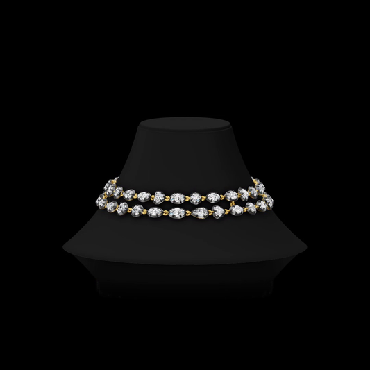 8.54 CTTW MIX Lab Grown Diamond Station Bracelet 7" (E Color and VS1 Clarity)