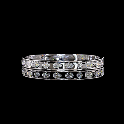 2.74 CTTW MIX Lab Grown Diamond Bangles Bracelet (E Color and VS1 Clarity)