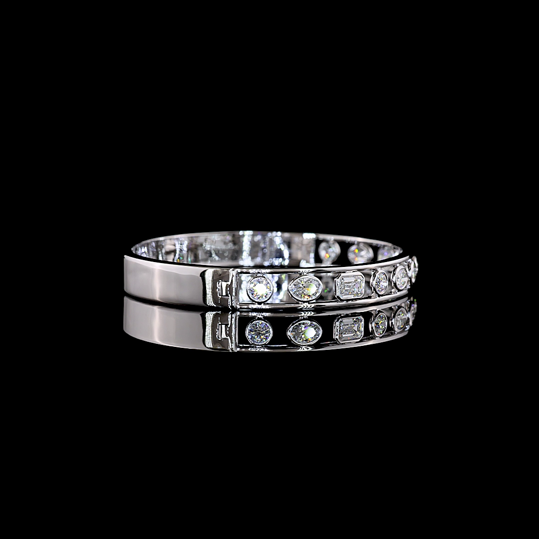 2.74 CTTW MIX Lab Grown Diamond Bangles Bracelet (E Color and VS1 Clarity)