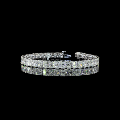 21.35 CTTW Radiant Lab Diamond Tennis Bracelet (E Color and VS1 Clarity)