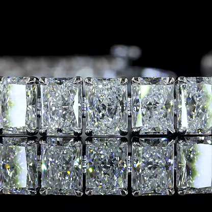 21.35 CTTW Radiant Lab Diamond Tennis Bracelet (E Color and VS1 Clarity)