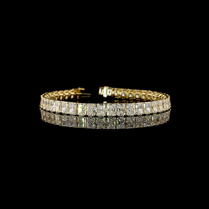 21.57 CTTW Radiant Lab Diamond Tennis Bracelet (E Color and VS1 Clarity)