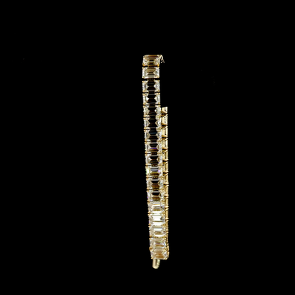 36.61 CTTW Emerald Lab Diamond Tennis Bracelet (F Color and VS1 Clarity)