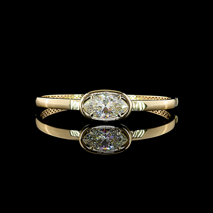 7.01 CT Marquise Lab Grown Diamond Bangles Bracelet (F Color and VS2 Clarity)