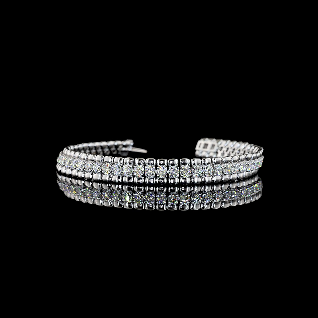 5.03 CTTW Round Lab Diamond Special Bracelet (E Color and VS1 Clarity)