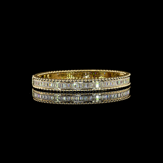 5.41 CTTW Emerald Lab Grown Diamond Bangles Bracelet (E Color and VS1 Clarity)
