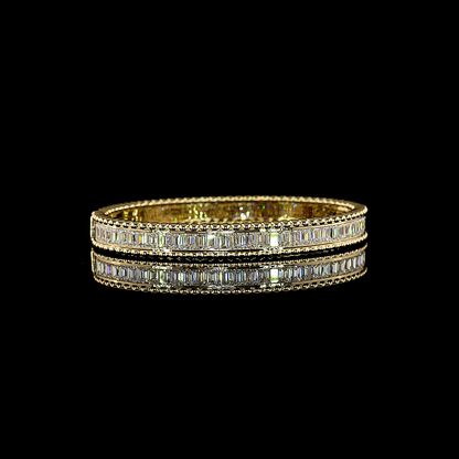 5.28 CTTW Emerald Lab Grown Diamond Bangles Bracelet (E Color and VS1 Clarity)