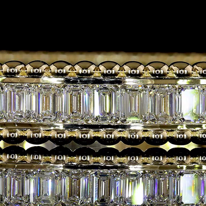 5.28 CTTW Emerald Lab Grown Diamond Bangles Bracelet (E Color and VS1 Clarity)