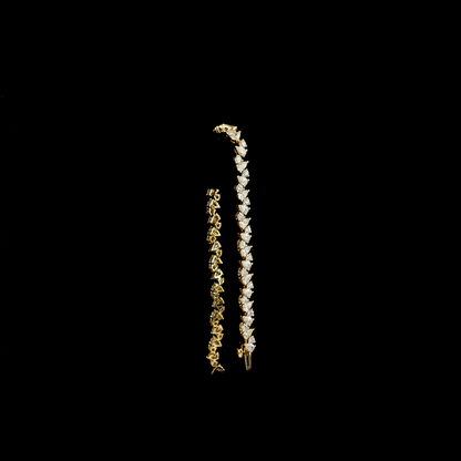 6.04 CTTW Pear Lab Grown Diamond Tennis Bracelet 7" (E Color and VS1 Clarity)