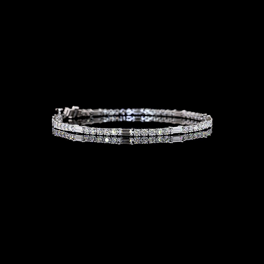 4.14 CTTW Bag Lab Grown Diamond Tennis Bracelet 7" (E Color and VS1 Clarity)