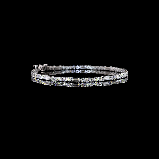 4.14 CTTW Bag Lab Grown Diamond Tennis Bracelet 7" (E Color and VS1 Clarity)