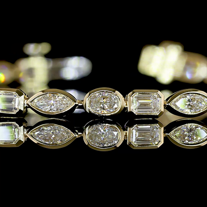3.19 CTTW MIX Lab Diamond Tennis Bracelet (F/E Color and VS+/VS1 Clarity)