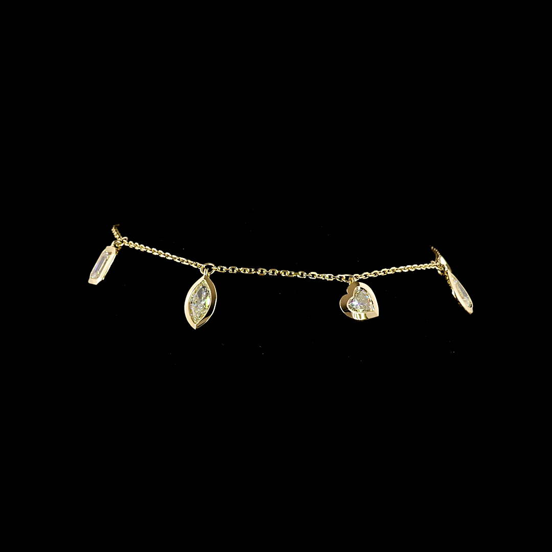 2.26 CTTW MIX Lab Diamond Station Bracelet (E Color and VS1 Clarity)