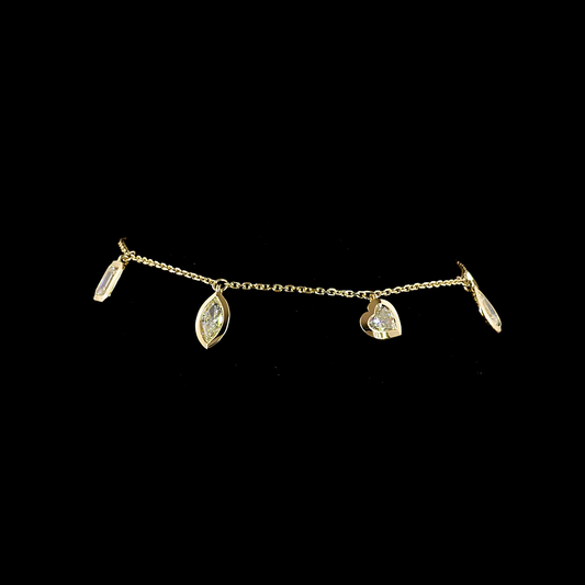 2.26 CTTW MIX Lab Diamond Station Bracelet (E Color and VS1 Clarity)