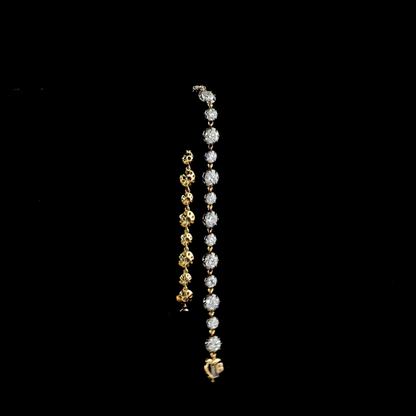 6.18 CTTW Round Lab Grown Diamond Station Bracelet 7" (E Color and VS1 Clarity)