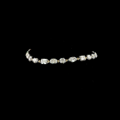5.23 CTTW MIX Lab Grown Diamond Station Bracelet 7" (E Color and VS1 Clarity)
