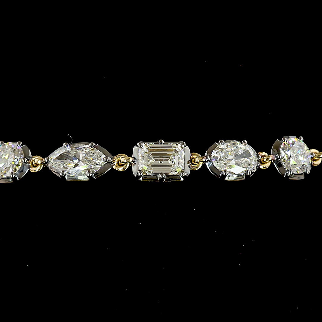 5.23 CTTW MIX Lab Grown Diamond Station Bracelet 7" (E Color and VS1 Clarity)