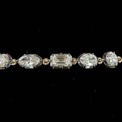 5.23 CTTW MIX Lab Grown Diamond Station Bracelet 7" (E Color and VS1 Clarity)