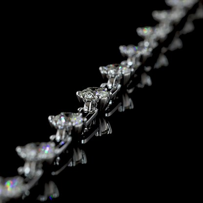 2.66 CTTW Round Lab Diamond Station Bracelet (E Color and VS1 Clarity)
