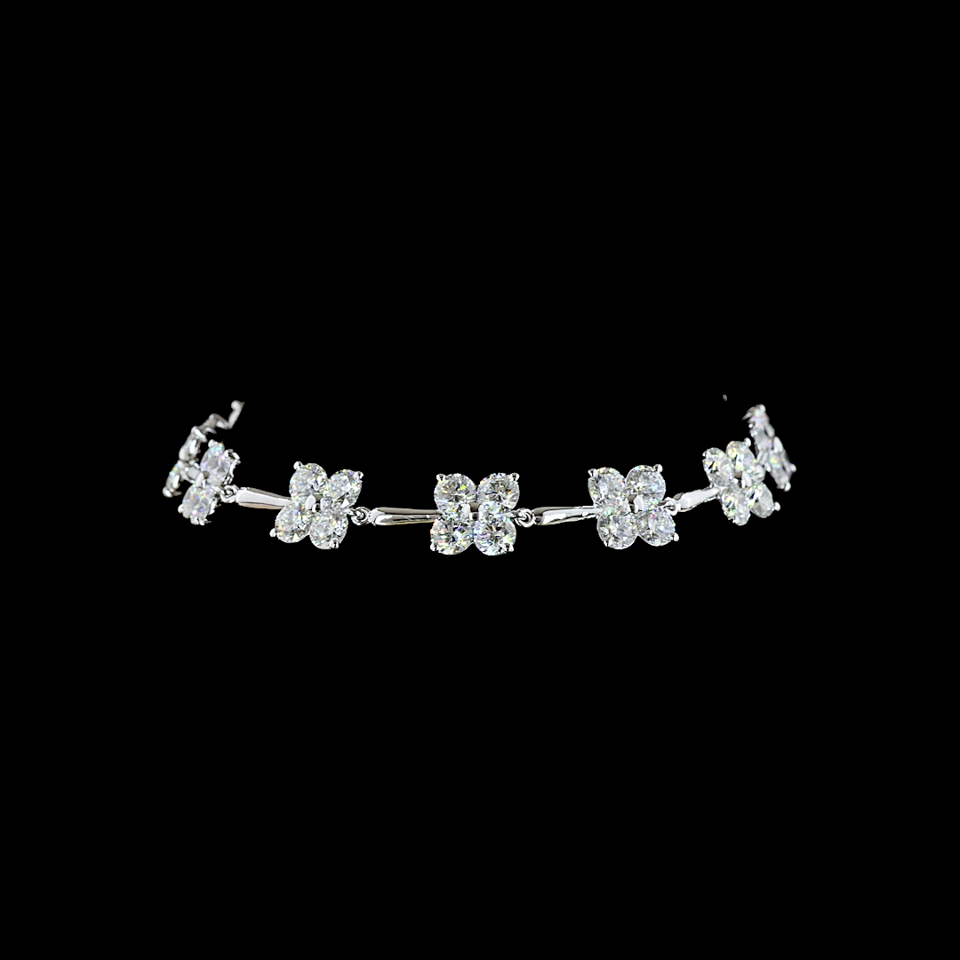10.52 CTTW Round Lab Diamond Special Bracelet (E Color and VS1 Clarity)