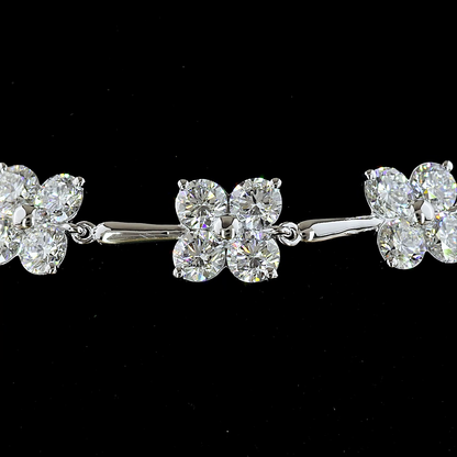 10.52 CTTW Round Lab Diamond Special Bracelet (E Color and VS1 Clarity)