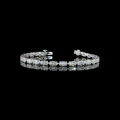 7.57 CTTW MO Lab Grown Diamond Tennis Bracelet 6.5"