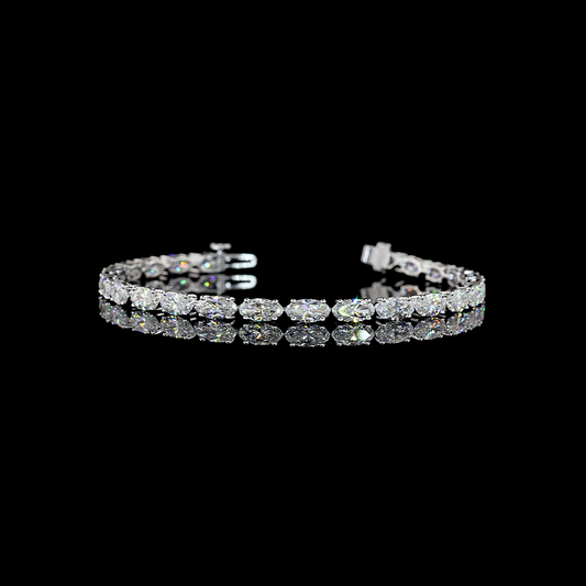 7.57 CTTW MO Lab Grown Diamond Tennis Bracelet 6.5"