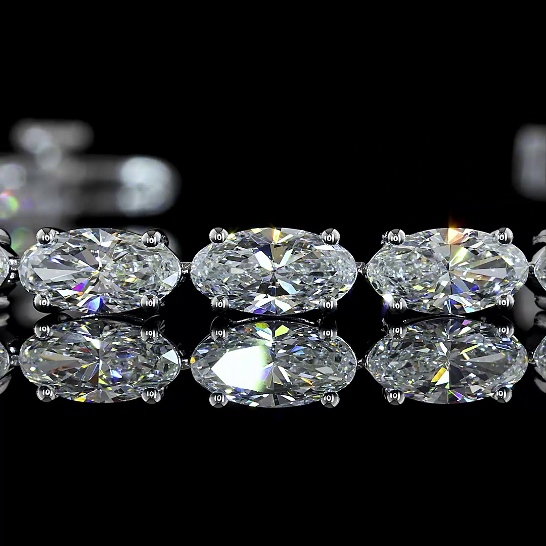 7.57 CTTW MO Lab Grown Diamond Tennis Bracelet 6.5"