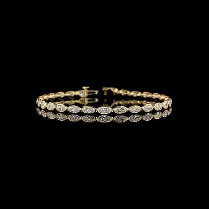 4.66 CTTW MOVAL Lab Diamond Tennis Bracelet (E Color and VS1 Clarity)