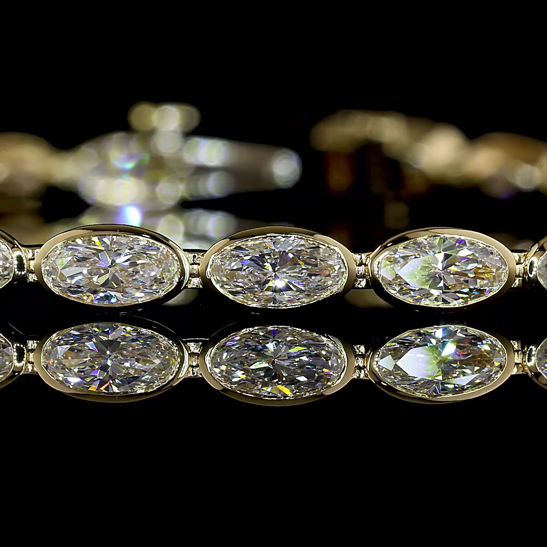 4.66 CTTW MOVAL Lab Diamond Tennis Bracelet (E Color and VS1 Clarity)