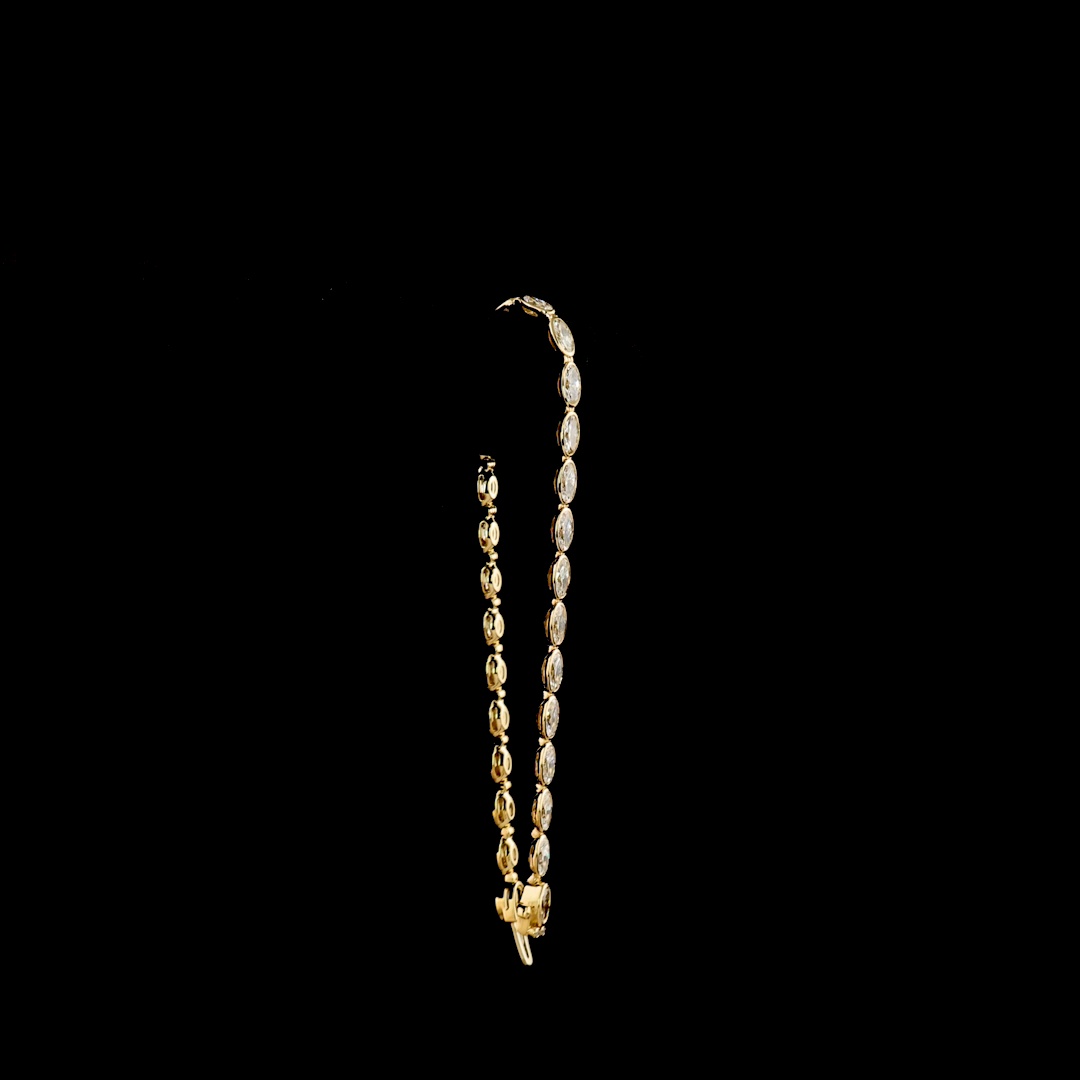 4.66 CTTW MOVAL Lab Diamond Tennis Bracelet (E Color and VS1 Clarity)