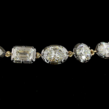 9.99 CTTW MIX Lab Grown Diamond Station Bracelet 7" (E Color and VS1 Clarity)