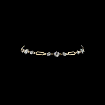 2.82 CTTW Round Lab Grown Diamond Station Bracelet 7" (E Color and VS1 Clarity)