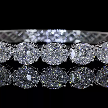 3.67 CTTW MIX Lab Grown Diamond Bangles Bracelet (E Color and VS1 Clarity)