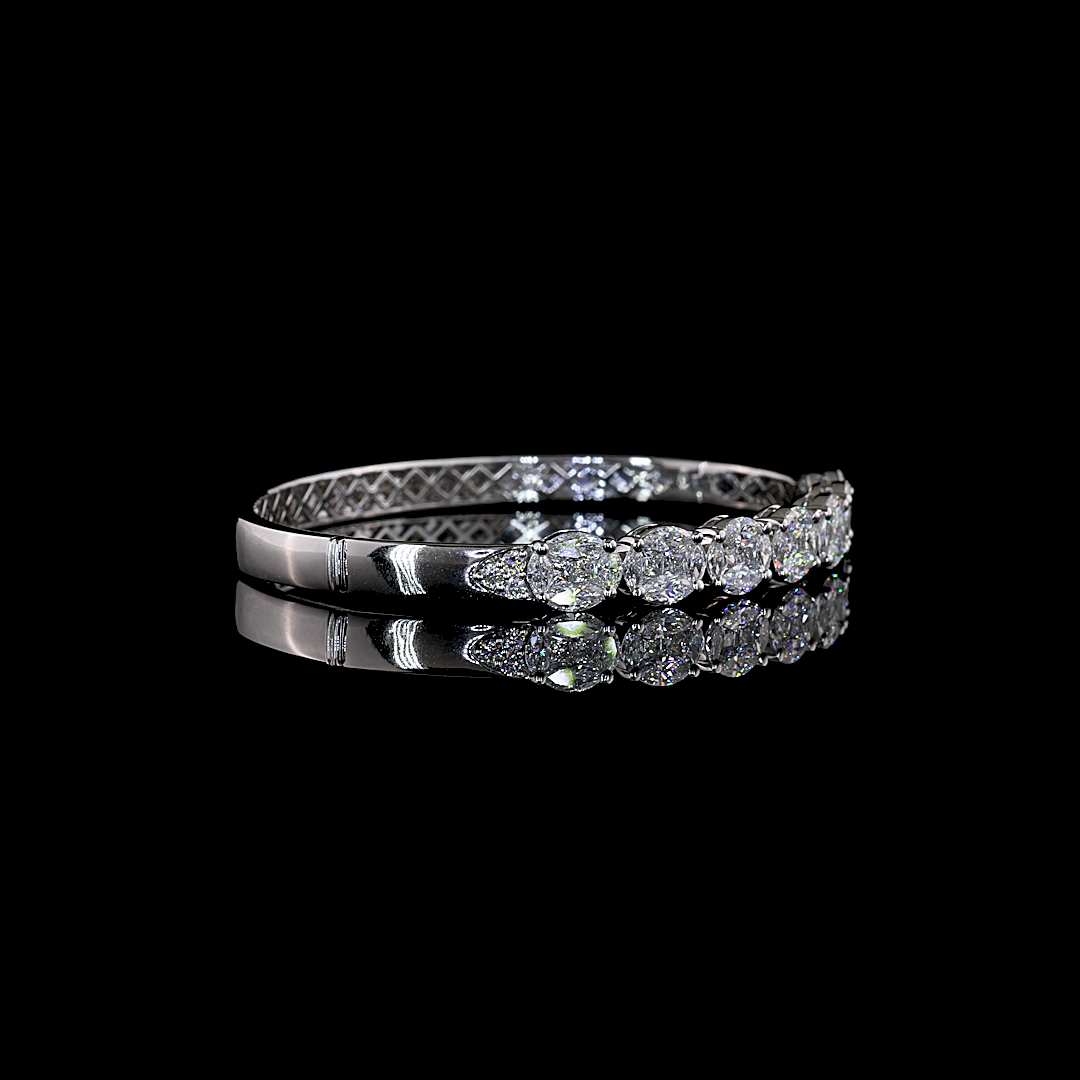 3.67 CTTW MIX Lab Grown Diamond Bangles Bracelet (E Color and VS1 Clarity)