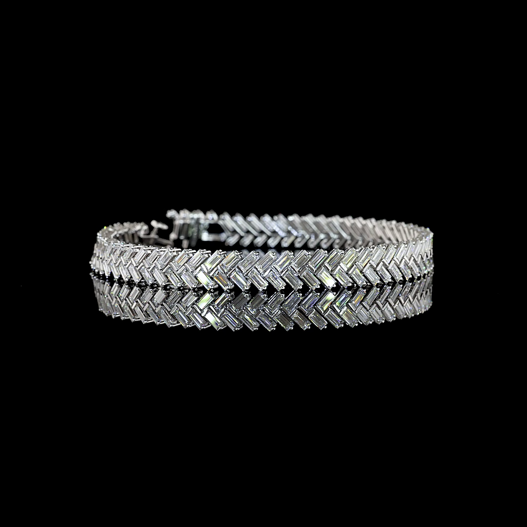 8.94 CTTW Bag Lab Grown Diamond Tennis Bracelet 7" (E Color and VS1 Clarity)
